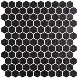 ONIX Hex Natureglass Black Matte Glasmosaik