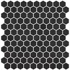 ONIX Hex Stoneglass Black Glasmosaik