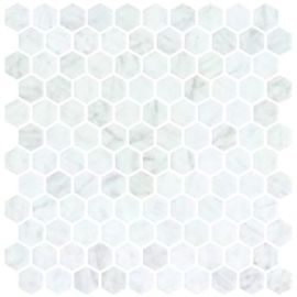 ONIX Hex Carrara Matte Glasmosaik