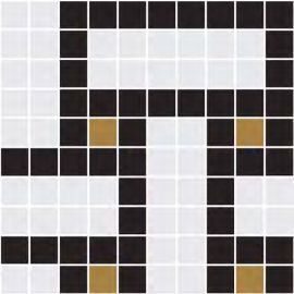 ONIX Stoneglass White, Black & Gold Matte Glasmosaik