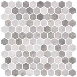ONIX Hex Zement Grey Glasmosaik