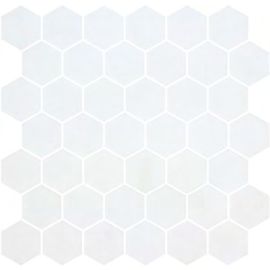 ONIX Hex XL Natureglass White Matte Glasmosaik