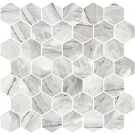 ONIX Hex XL Inverno Grey Matte Glasmosaik