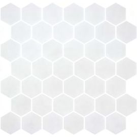 ONIX Hex XL Stoneglass White Glasmosaik