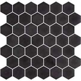 ONIX Hex XL Stoneglass Black Glasmosaik