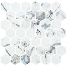 ONIX Hex XL Brescia Matte Glasmosaik
