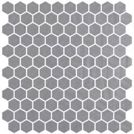 ONIX Hex Natureglass Mid Grey Matte Glasmosaik