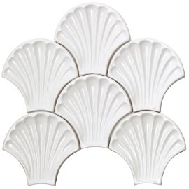 Artigiana Le Conchiglie 01 Bianco 15x15,5 cm glänzend