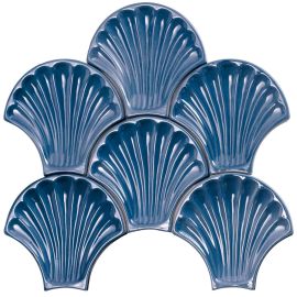 Artigiana Le Conchiglie 05 Blu 15x15,5 cm glänzend