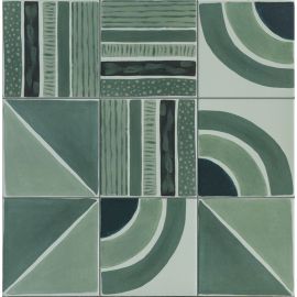 Sartoria Genesi Terra Greens 15x15 cm Decor Mix matt
