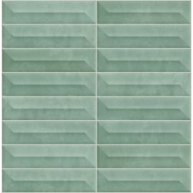 Sartoria Pop Ridge Verde Acqua 6,2x25 cm glänzend